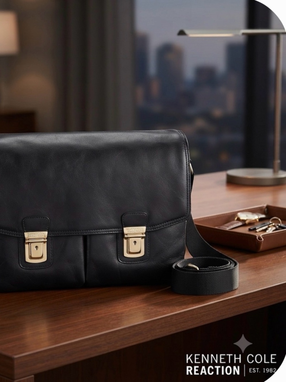 Kenneth Cole leather NWT briefcase and wallet